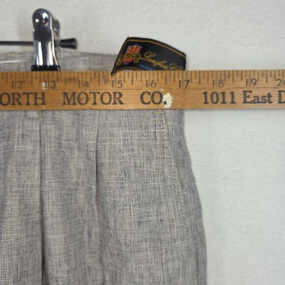 Vintage Bill Blass Pants Mens 36x30 Gray Linen Made In Italy Dress Pant Pleated - Picture 4 of 14
